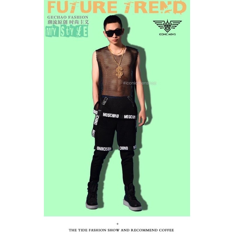 Áo tanktop lưới mắt to