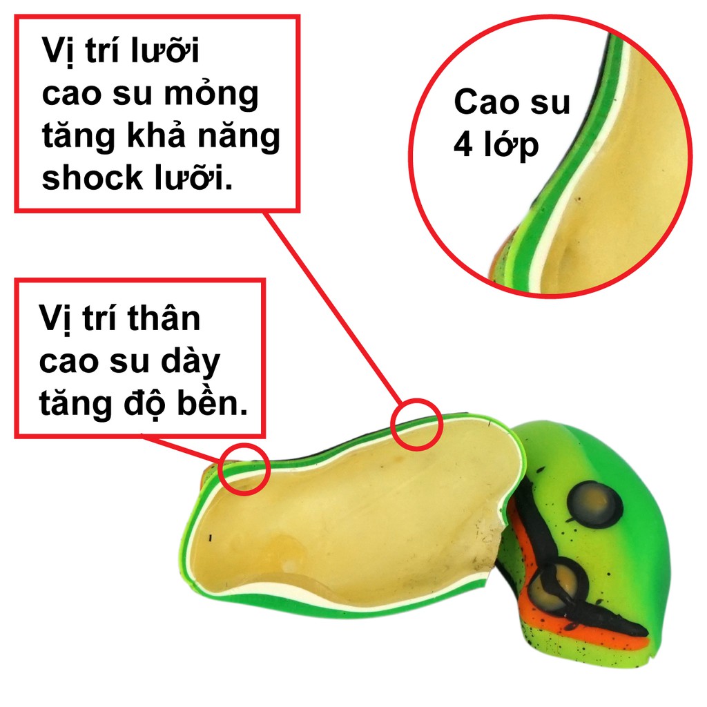 NHÁI HƠI BULLFROG THÁI LAN - MỒI GIẢ CÂU LURE CÁ LÓC 3.5CM/8GR