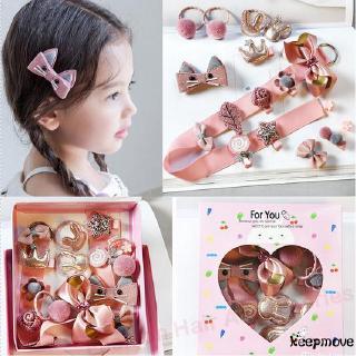 Set 18 Dây Buộc Tóc Xinh Xắn Dành Cho Bé Gái 5 Màu Lựa Chọn