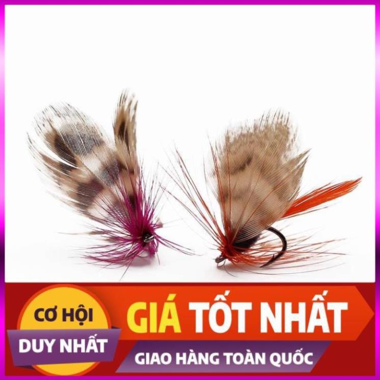 [Xả Kho 3 Ngày] Set 12 con mồi lông gắn lông vũ và cánh bướm siêu đẹp