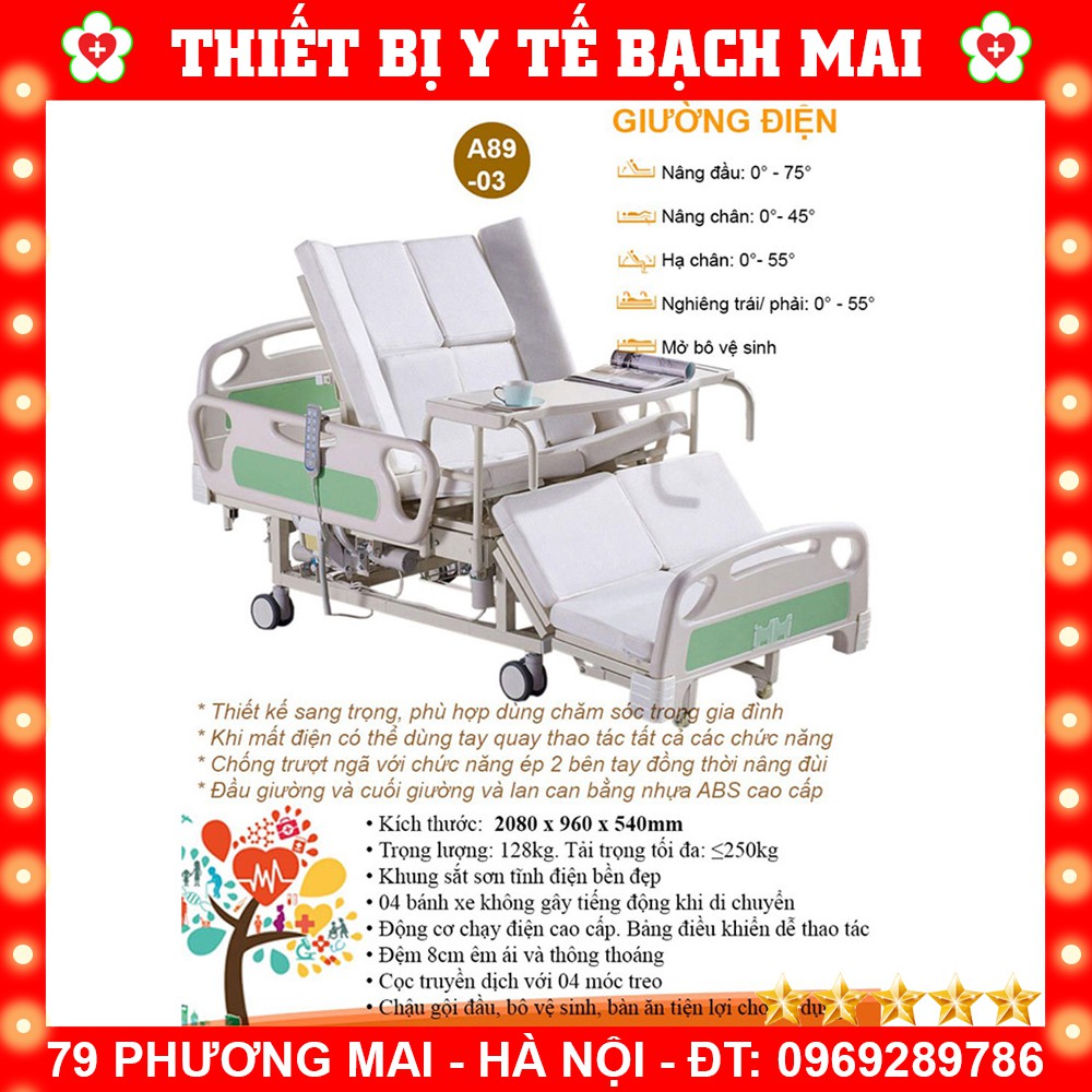 Giường Bệnh Nhân Đa Chức Năng Chạy Bằng Điện Akiko A89-03