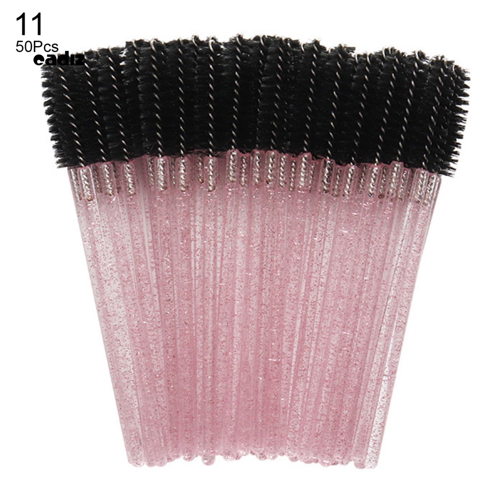 Bộ 50 Cọ Trang Điểm Lông Mi Dùng Một Lần Kiểu Pha Lê