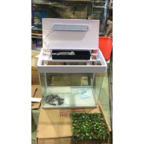 Bể đúc MJ 560 trọn bộ đèn led, máng lọc, máy lọc cho bế cá cảnh