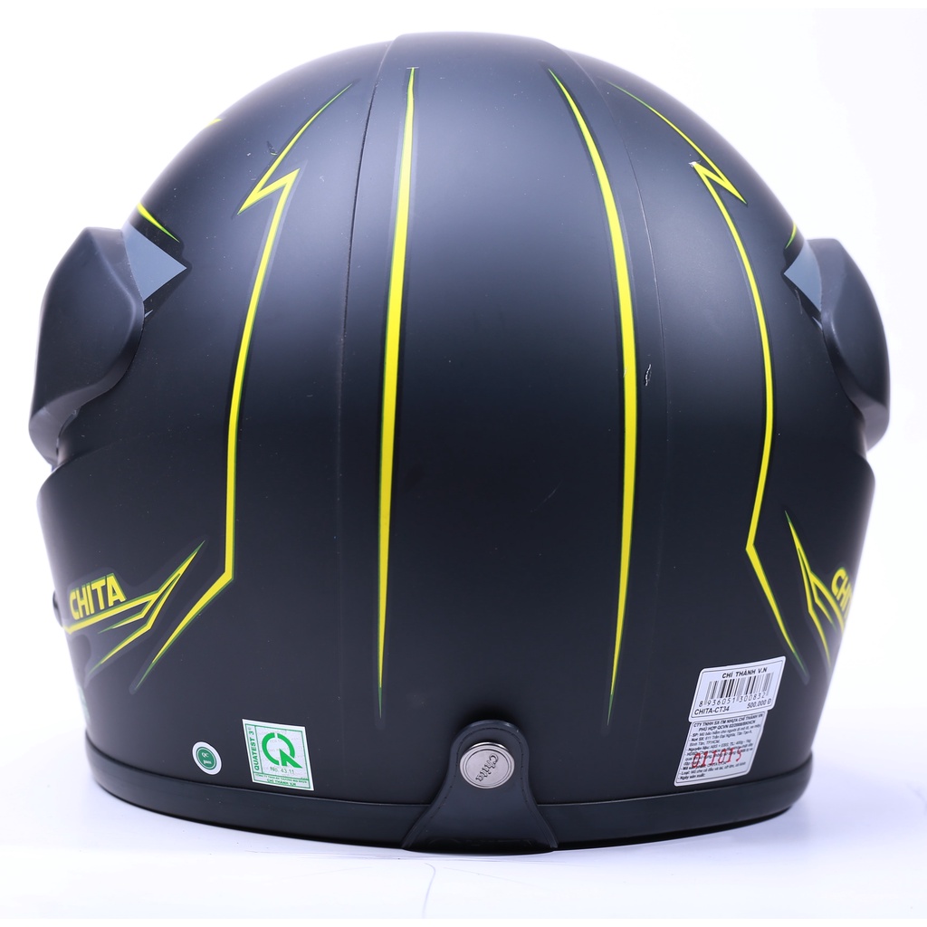Mũ Bảo Hiểm Fullface CHITA CT34(K) Tem Line Sọc Đơn Giản Ngầu Đi Phượt