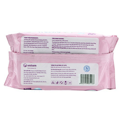 Thùng 16 Gói Khăn ướt Bobby Care hương thơm nhẹ nhàng 100 miếng/gói (Hồng)