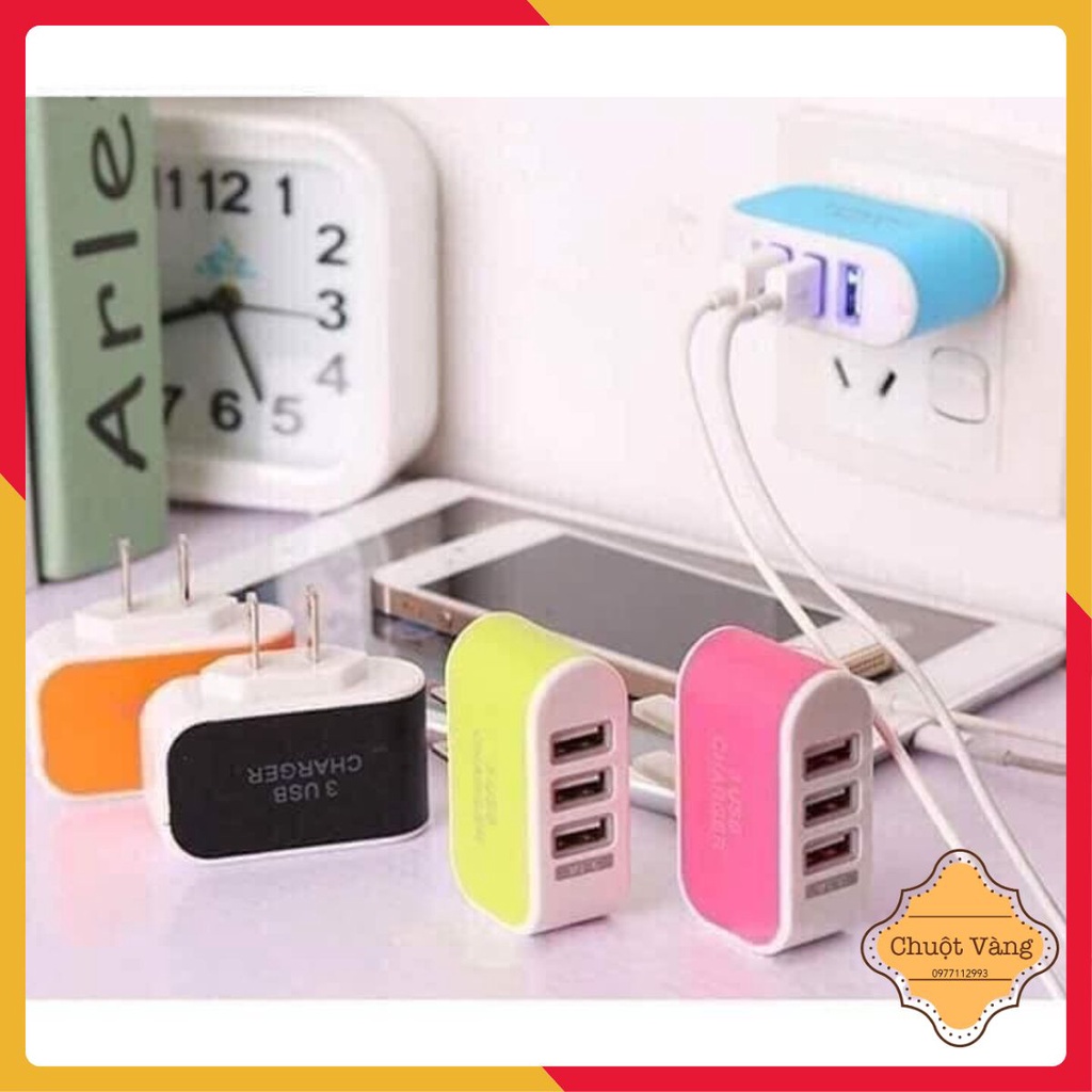 Củ sạc 3 cổng usb tiện dụng