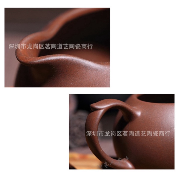 Tống Chuyên trà bằng gốm tử sa 260 ml màu tử sa và đại hồng bào màu giao ngẫu nhiên