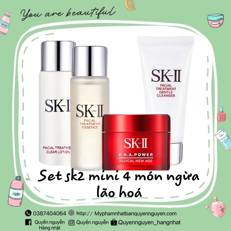 Set Sk2 mini( 4món) nhật bản nội địa