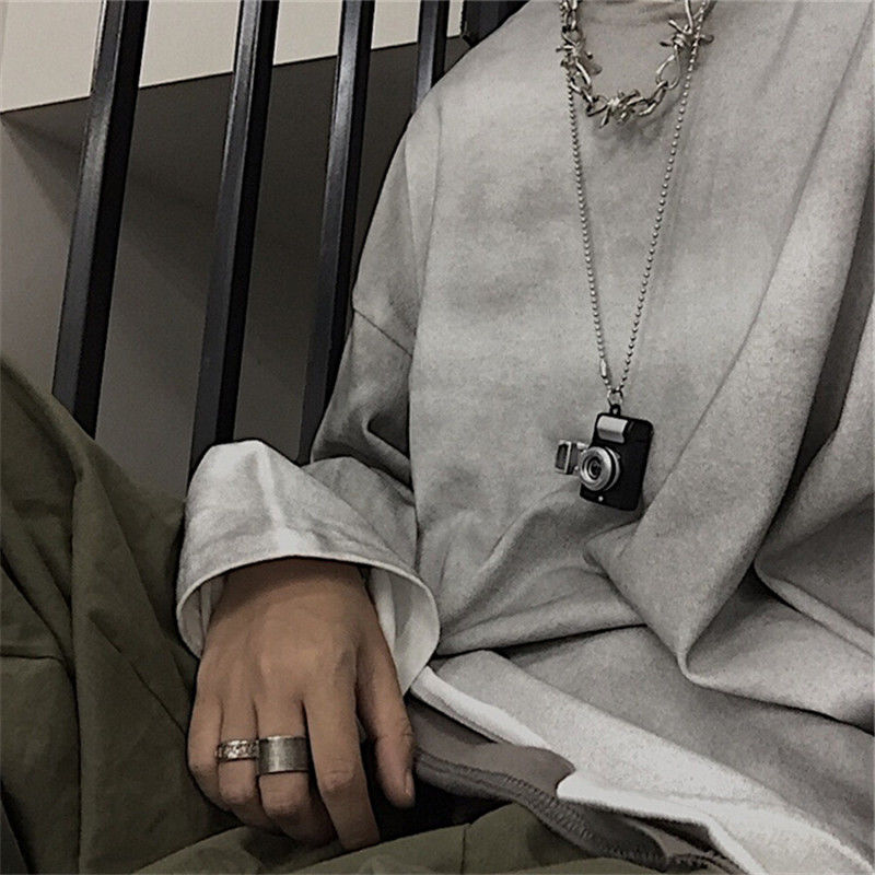 Vòng cổ mặt dây hình camera dạ quang phong cách Hàn Quốc thời trang cho nam và nữ