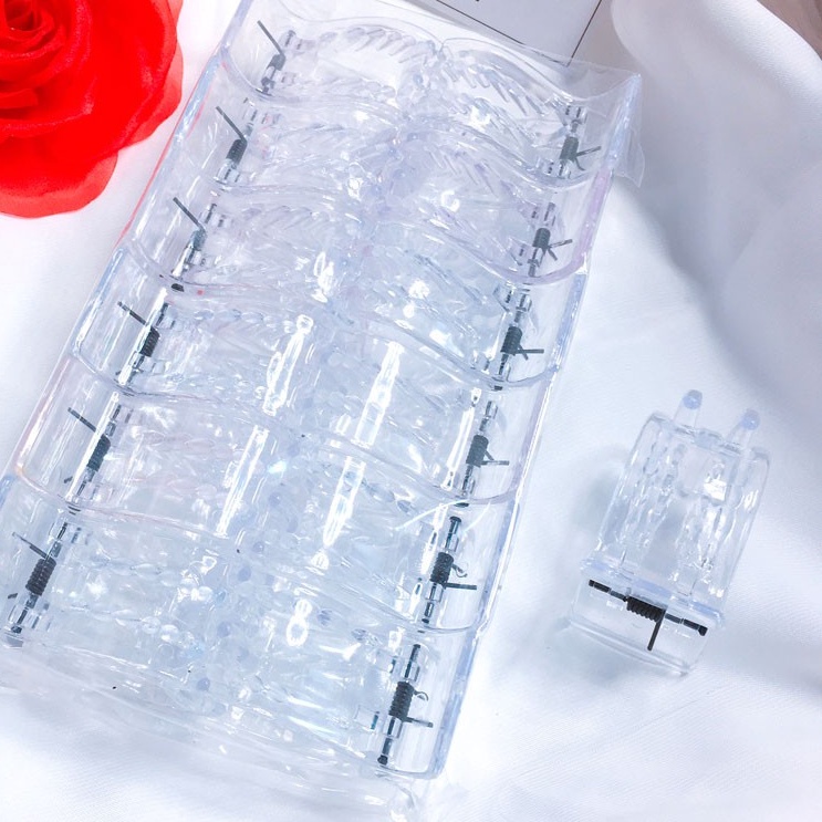 Kẹp càng cua trong suốt, cặp tóc trong suốt Hàn Quốc chắc chắn đẹp cho nữ cào 3 răng, 5 răng