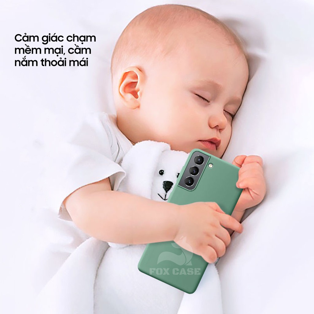 Ốp chống bẩn S21, S21 Plus, S21 Ultra silicon chống va đập, chống bám vân tay - Fox Case
