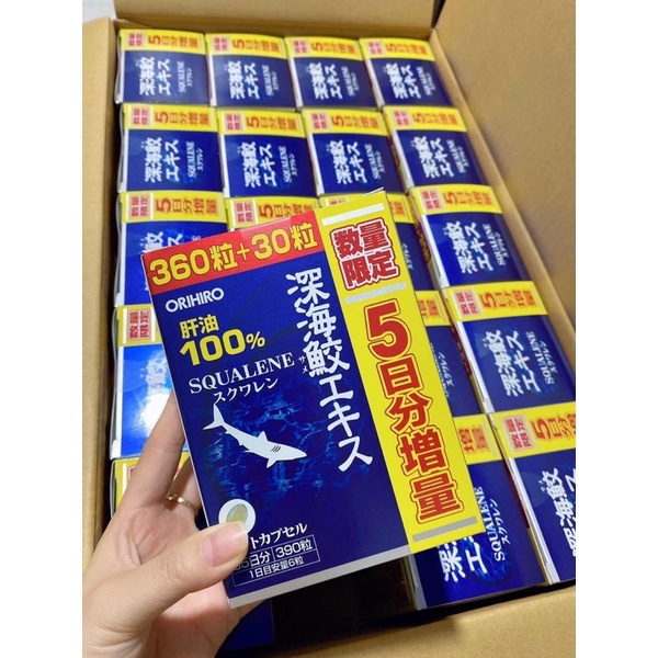 [Hàng _ Nhật]   Viên uống dầu gan cá mập (Sụn vi cá mập) Orihiro 390 viên