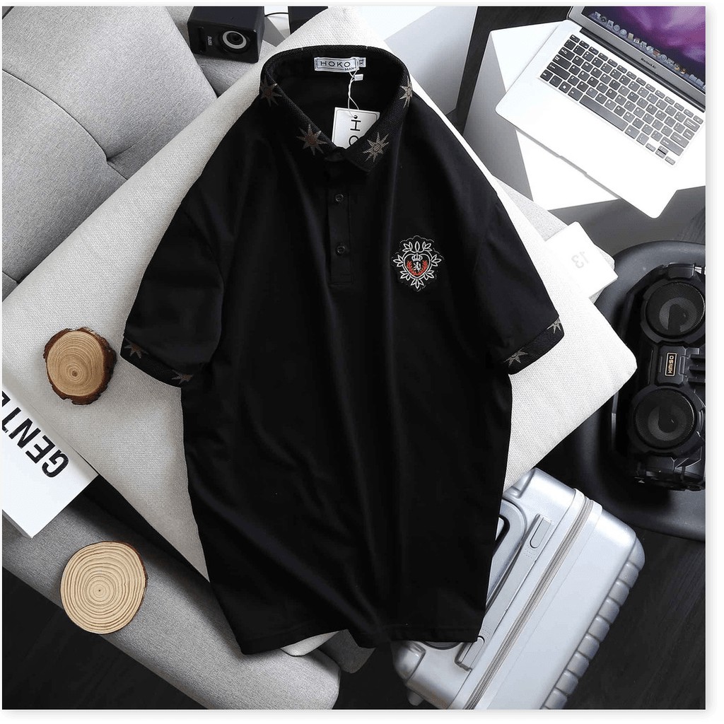ÁO THUN CỔ TRỤ,2 MÀU SIÊU NGẦU,HỌA TIẾT ĐƠN GIẢN NHƯNG KHÔNG KÉM PHẦN SANG TRỌNG LANA FASHION