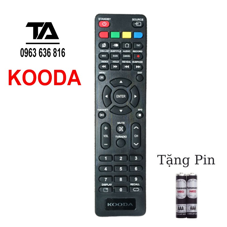 Điều khiển tivi KOODA các dòng LED/LCD/Smart TV┃Hàng Chính Hãng tặng kèm pin