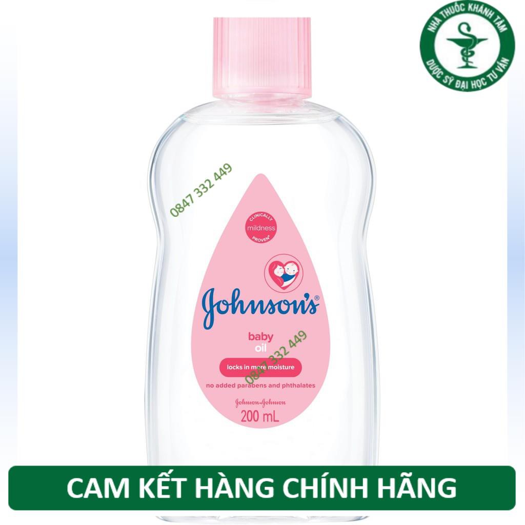 Dầu mát xa dưỡng ẩm Johnson's baby oil pink 200ml