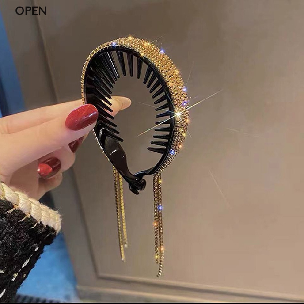 Op Kẹp Tóc Đuôi Ngựa Đính Đá Giả Kim Cương Thanh Lịch Cho Nữ my