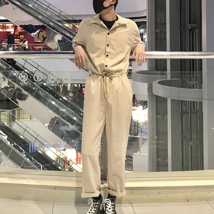 Quần Yếm Jean Dáng Rộng Phong Cách Nhật Bản 3 Màu Sắc Đa Dạng Cho Nam | BigBuy360 - bigbuy360.vn