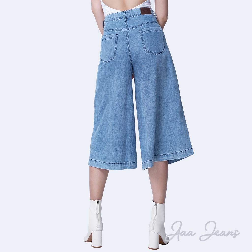 Quần Jeans Nữ Ống Rộng Lưng Cao Nhiều Màu Aaa Jeans