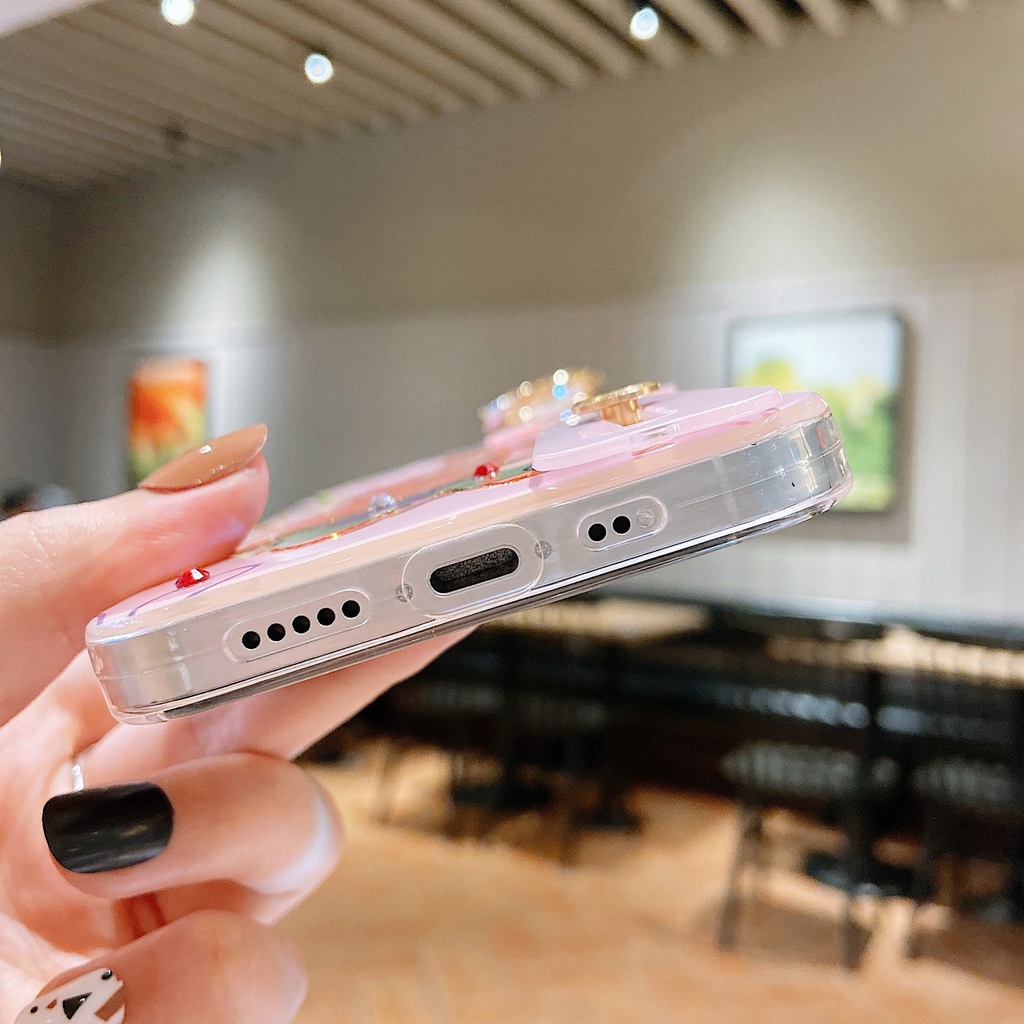 Ốp Điện Thoại epoxy Họa Tiết Dễ Thương Cho iPhone 12promax 12pro 12 7plus 11 11pro x xs XR xsmax QwJG