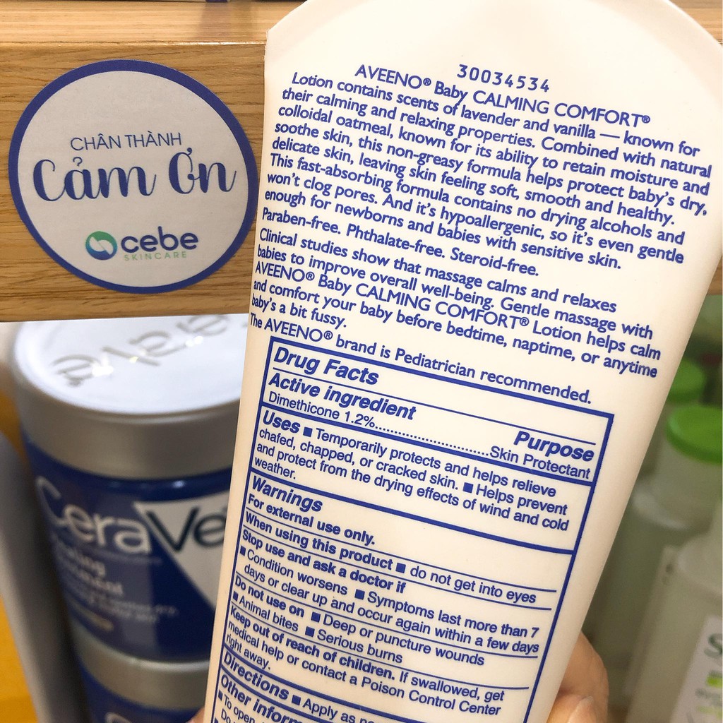 Kem dưỡng cho bé Aveeno Baby Calming Comfort Lotion (227g)