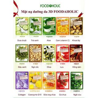 Combo 10 mặt nạ 3d foodaholic