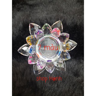Đế hoa sen thủy tinh đựng đèn tealight