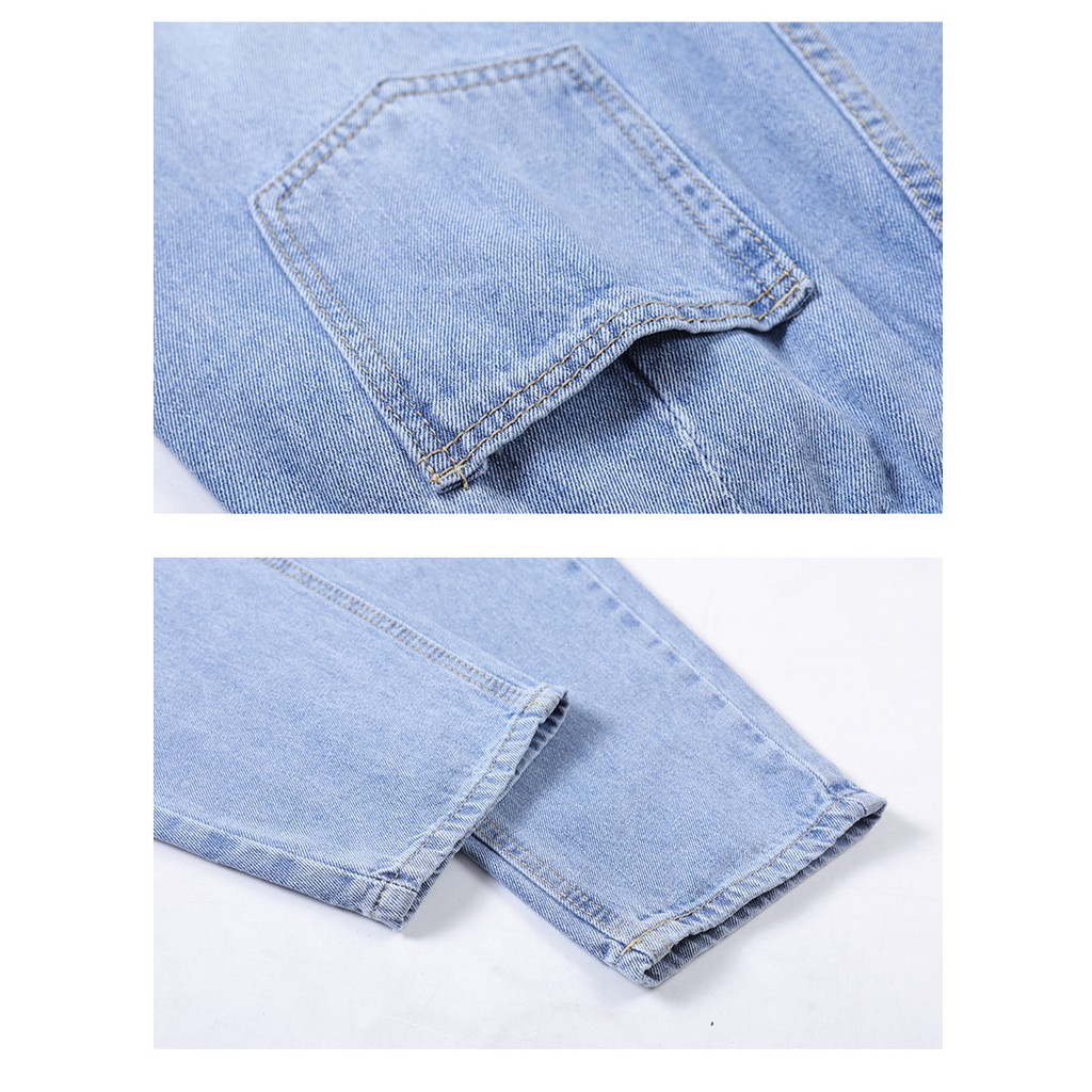 Quần Baggy Jeans Basic Trơn - Form Baggy, lưng thun co giãn thoải mái | BigBuy360 - bigbuy360.vn
