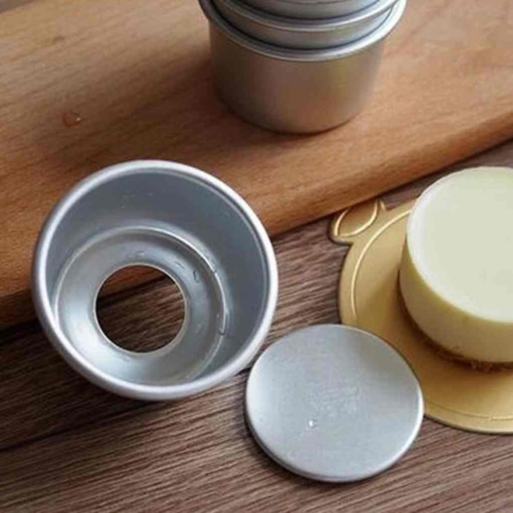 Bộ 3 Khuôn Làm Bánh Hình Tròn Bằng Hợp Kim Nhôm 2 Inch
