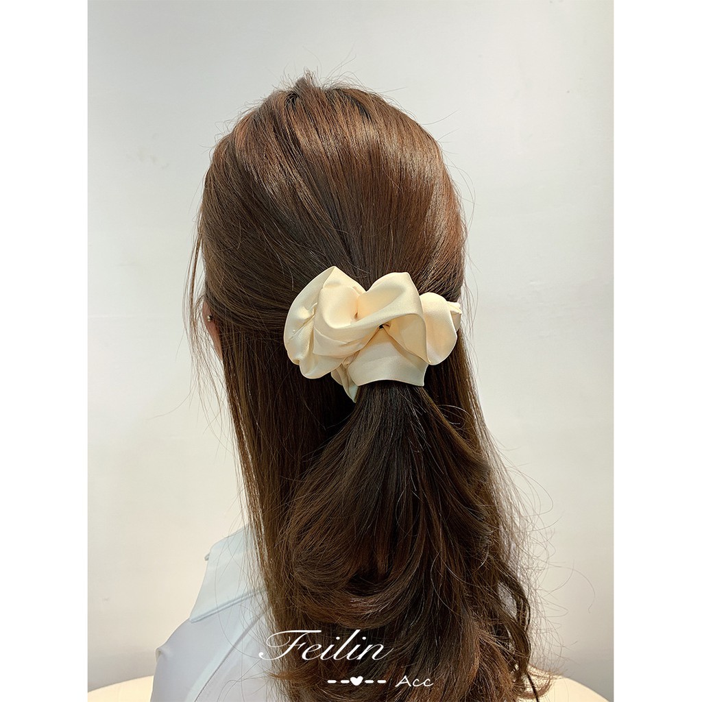 Cột Tóc Vải Scrunchies - Dây Buộc Tóc Vải Các Màu Vintage (Phi Bóng)