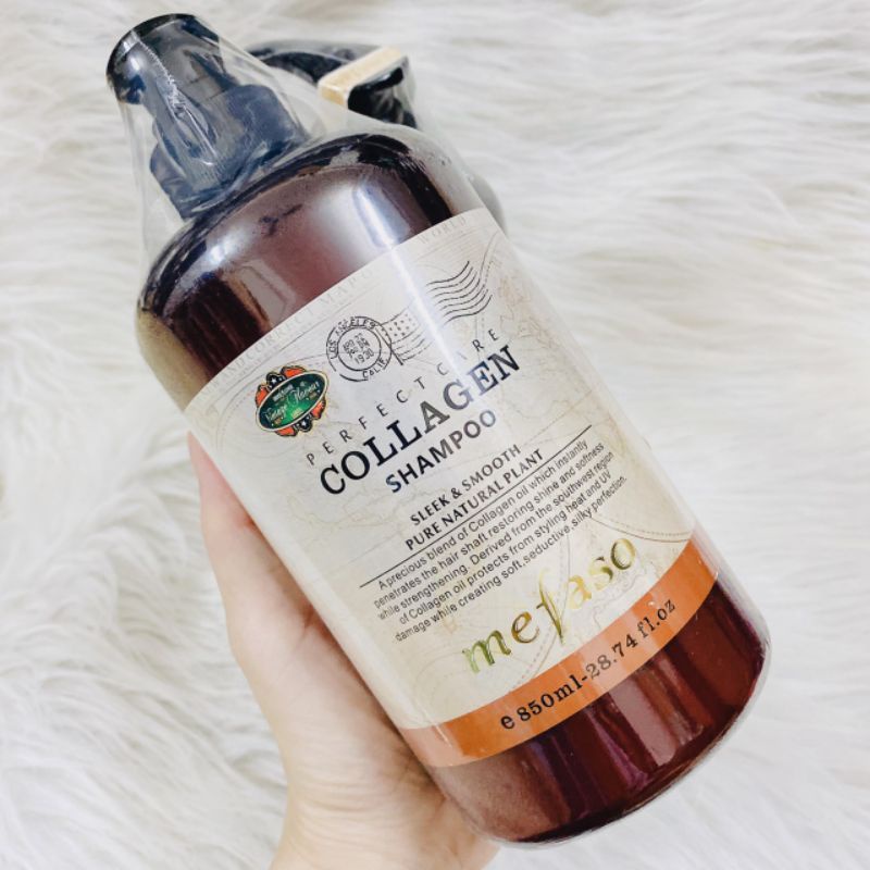 Cặp gội + xả mefaso collagen Phục hồi dưỡng bóng tóc - Chính hãng