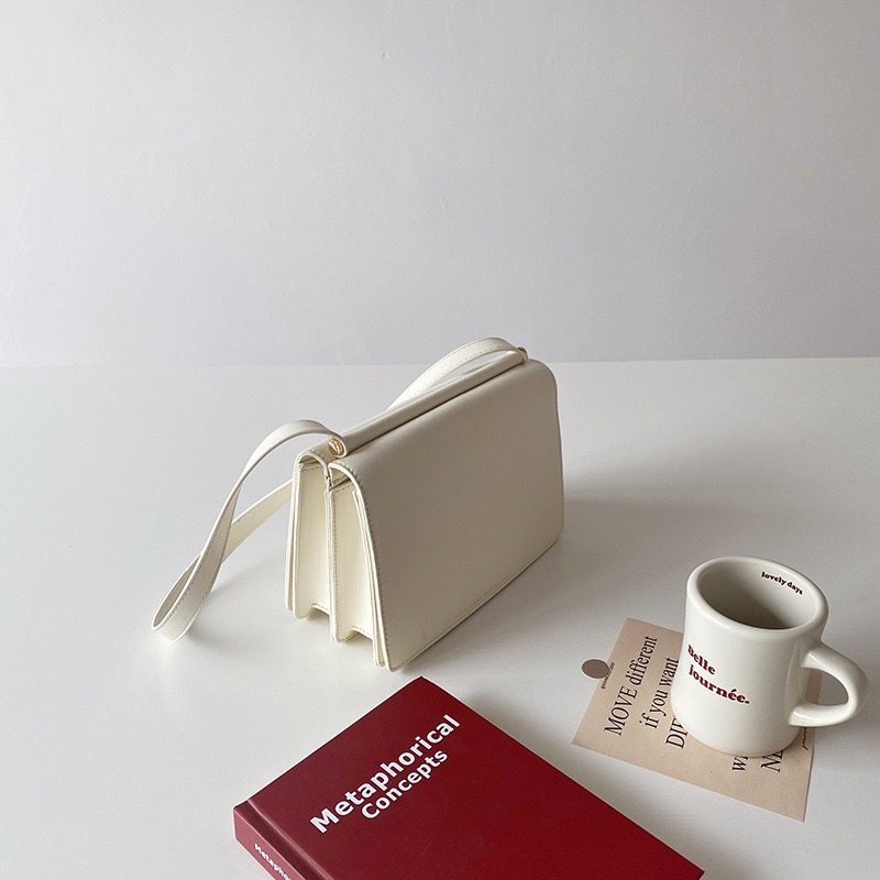 SẴN Túi Xách Nữ Bằng Da Đeo Vai Phong Cách Retro HyVa