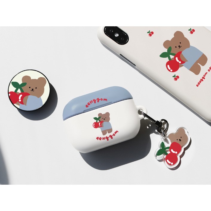 Korea Phone Case MoMoCase Compatible for Airpods pro Keyring  Cute Korea EarPhone Case Compatible for Airpods
