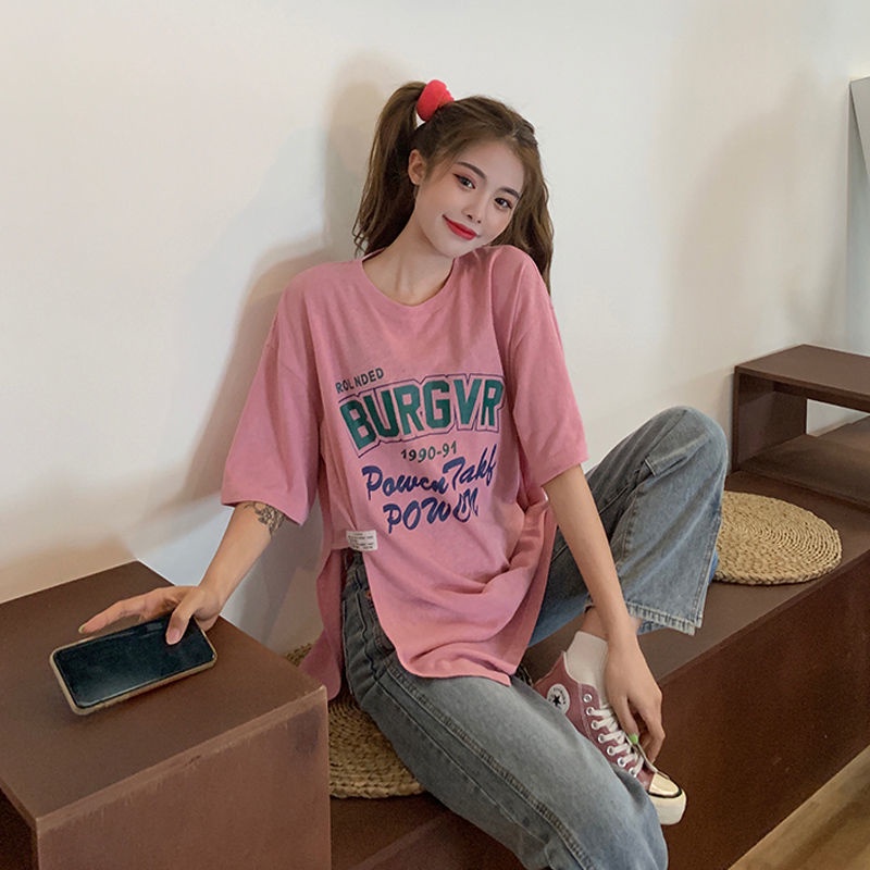 Áo Thun Form Rộng Tay Lỡ Phong Cách Hàn Quốc Dành Cho Nữ