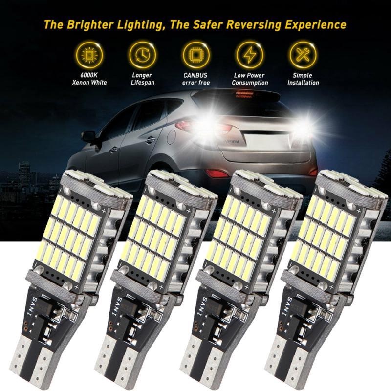 Set 2 Bóng Đèn LED T15 DC 12V 4014 Siêu Sáng Dành Cho Ô Tô