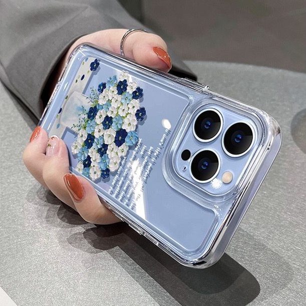 Ốp Điện Thoại Trong Suốt Hình Hoa Thời Trang Cho iphone 11 13 7 8 Plus 12 13Pro Max X XS Max 7 8 SE 2020