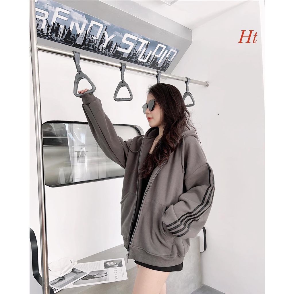 Áo khoác nỉ Sọc 4 tay 2 bên