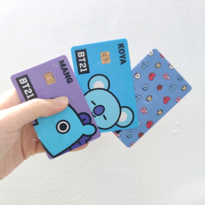 BT21 - Decal Sticker Thẻ ATM  Miếng Dán Trang Trí NF2 Cards