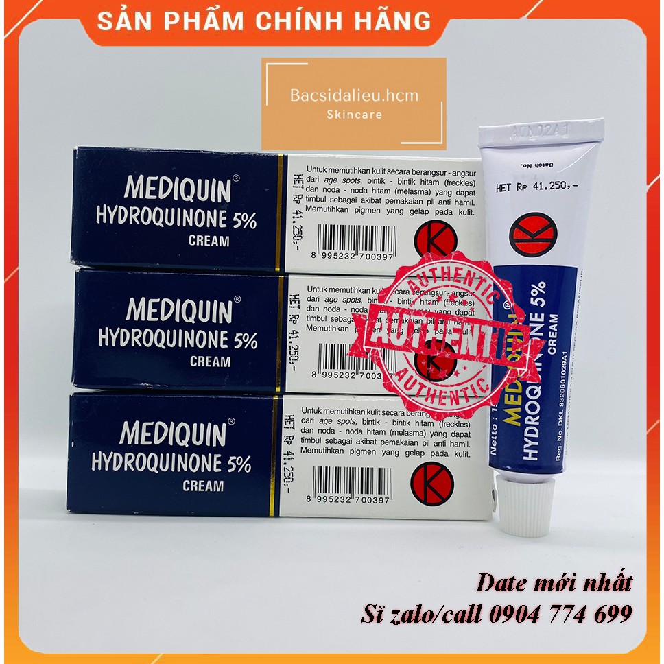 Mediquin (15g) kem giảm nám 5% hydroquinone, hết nám, mờ thâm mụn, dưỡng trắng sáng da