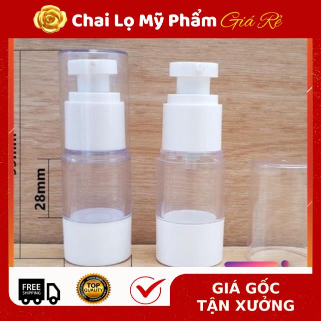 Chai Chiết Mĩ Phẩm ❤ RẺ VÔ ĐỊCH ❤ Chai nhựa xịt giọt hút chân không 15ml chiết mỹ phẩm , phụ kiện du lịch