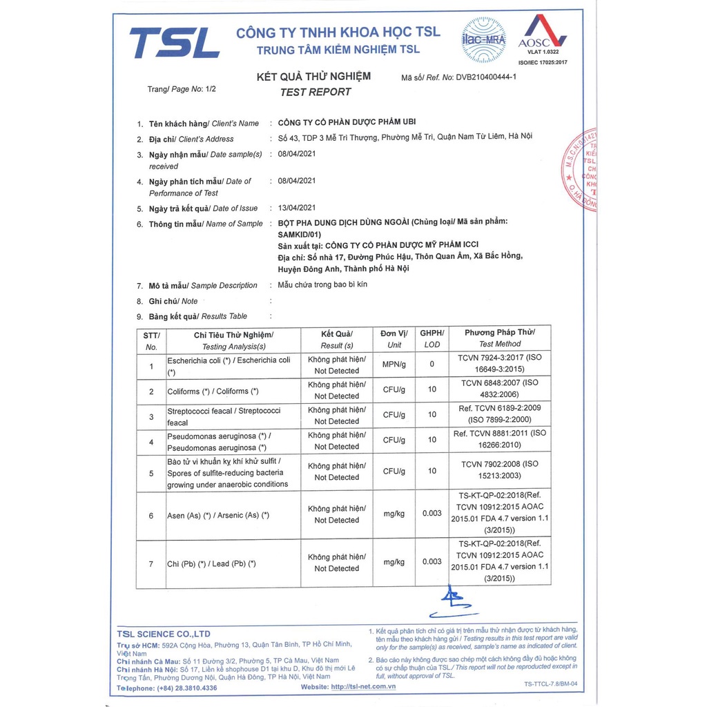 Bột tắm trẻ em Samkid Baby - giúp dưỡng da, làm sạch da và bảo vệ da của bé khỏi các tác nhân gây hại