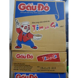 Mì gấu đỏ tôm và gà thùng 30 gói