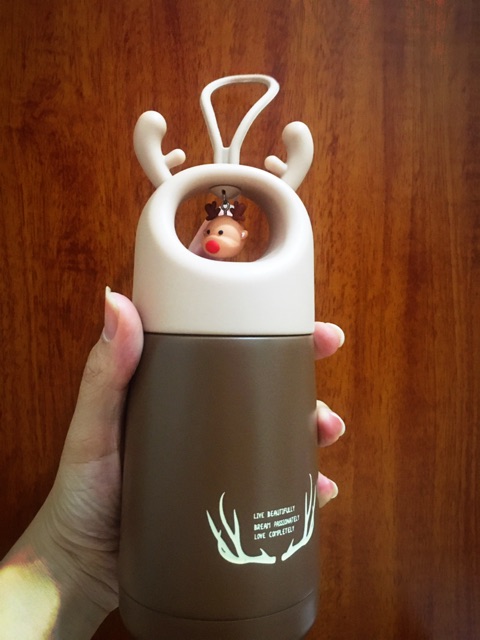 Bình giữ nhiệt thú dễ thương dung tích 330ml quà tặng sáng tạo