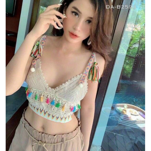 áo len qc bikini tua rua màu sắc hot hit xinh mùa hè