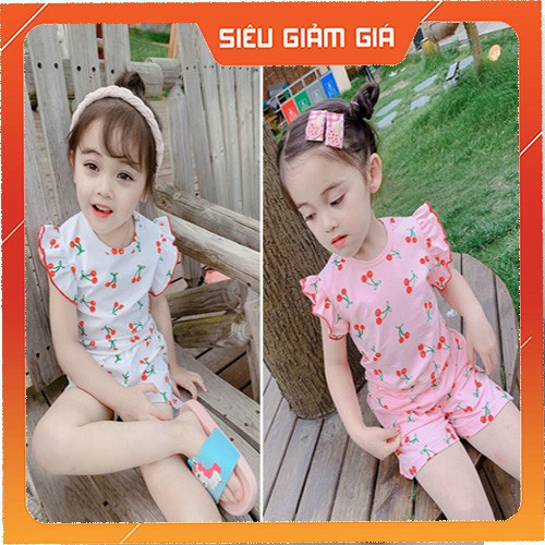 [ xả kho ] EB Set bộ quần áo trẻ em mẫu CHERRY dành cho bé gái 1-5 tuổi. Thiết kế đẹp, màu sắc tươi sáng