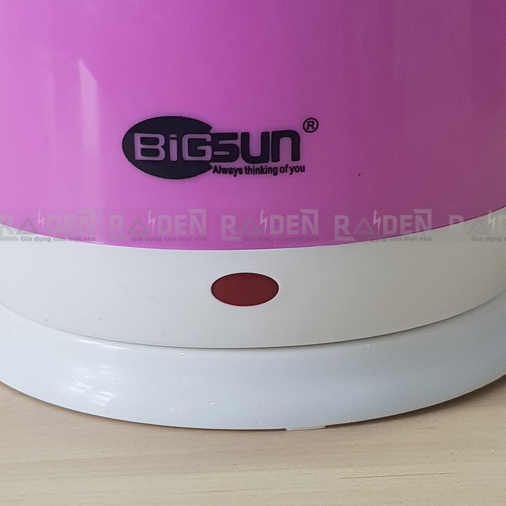 Ấm siêu tốc inox 1500W, dung tích 1.8L Bigsun BK-18TL - Màu ngẫu nhiên