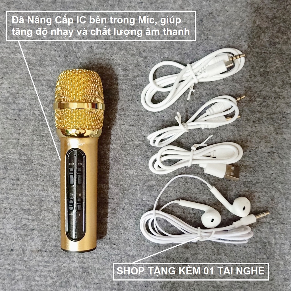 Micro C11 Nâng Cấp Cải Tiến Bắt Xa 2 Mét ⚡ CHÍNH HÃNG ⚡ Âm Thanh Cực Hay + TẶNG KÈM 01 TAI NGHE