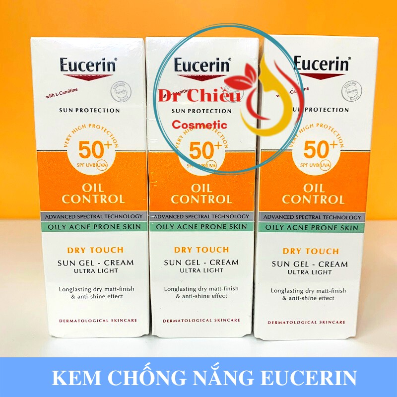 ⚜️CHÍNH HÃNG⚜️ Kem chống nắng Eucerin ⚜️ Eucerin Sun Gel Cream Oil Control SPF 50+ 50ml