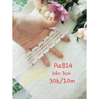 . Ren cotton bản 3cm đẹp bán từ 2m