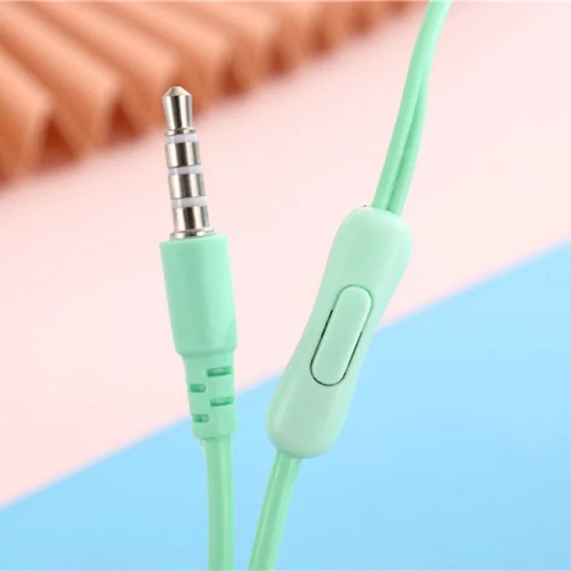 Tai nghe nhét tai có giây U19 Macaro giắc cắm 3.5mm, micro chất lượng cao dành cho điện thoại