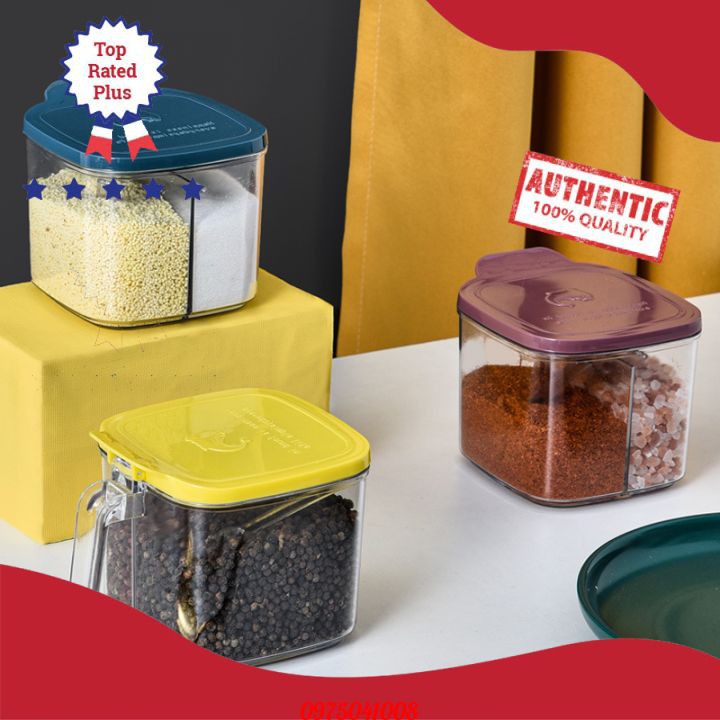 [ Siêu Rẻ] Hộp đựng gia vị 2 ngăn siêu tiện lợi | BigBuy360 - bigbuy360.vn